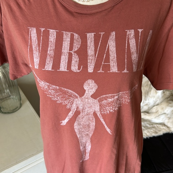 Free people by live nation nirvana graphic band Tee shirt small oversized - Picture 4 of 12